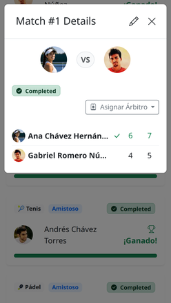 Detalle de un partido en Skorye